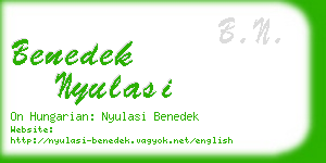 benedek nyulasi business card
